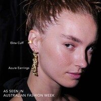 Azure 22K Sculpture Art Earrings
					