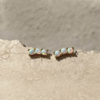 Zia Dainty Opal Stud Earrings