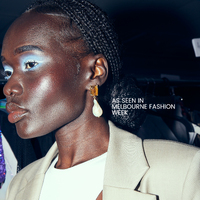 Carlotta 24K Baroque Pearl Drop Earrings (Tiger Eye)
					