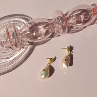 Mediterranean Baroque Pearl Drop Earrings
					