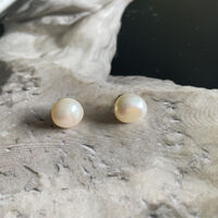 Bay Baroque Pearl Stud Earrings (Imperfect No.1)