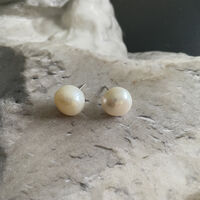 Bay Baroque Pearl Stud Earrings (Imperfect No.4)