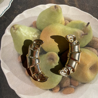 Louane Croissant Statement Earrings (Gold) 