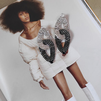 Brooklyn Diamante Knot Earrings (My ears are pierced)
					