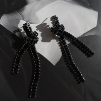Laila Noir Knot Earrings