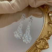 Isadora Beaded Floral Drop Earrings (My ears are pierced)
					