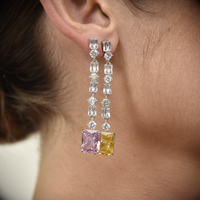 Annalee Crystal Drop Earrings (Rose Blush)