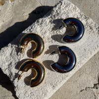 Lowen Chunky C Hoop Earrings (Gold)