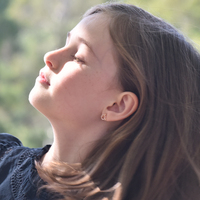 Little Crown Fish Rose Gold Stud Earrings