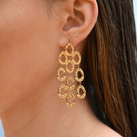 Lenore Sculptured Loop Mesh Earrings (Gold)