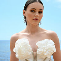 Lenore Sculptured Loop Mesh Earrings (Silver)