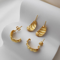 Elayne Gold Filled Croissant Earrings
					