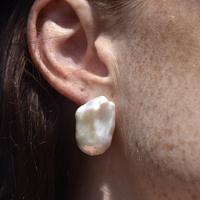 Magda Baroque Pearl Stud Earrings