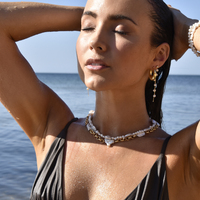 Analia Organic Baroque Pearl Chain Necklace / Choker
					