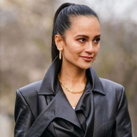 Charlee 18K Titanium Twisted Huggie Earrings
					