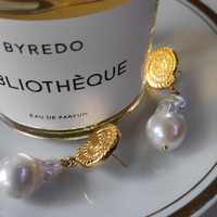 Aurelia 24K Baroque Pearl Drop Earrings
					