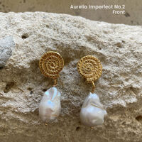 Aurelia 24K Baroque Pearl Drop Earrings (Imperfect No.2)