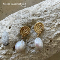 Aurelia 24K Baroque Pearl Drop Earrings (Imperfect No.4)