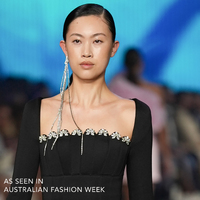 Opal Catwalk Long Drop Earrings (my ears are pierced)