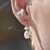 Rhea Twin Freshwater Pearl Drop Earrings