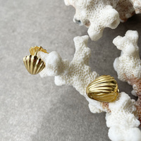 Esmarie Earrings & Tresor Open Ring Gift Set (Gold)
					