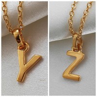 24K Gold Name Pendant Necklace - 7 Letters