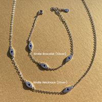 Birdie Evil Eye Necklace / Choker (Silver)
					