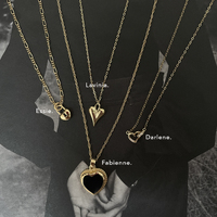 Darlene Dainty Heart Pendant Necklace (Gold)
					