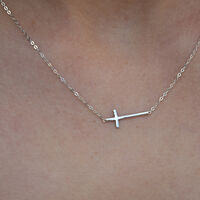 Trine Cross Pendant Necklace (Silver)