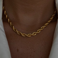 Clemence Gold Chain Necklace
					