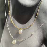 Vanna Freshwater Pearl Pendant Necklace (Gold)
					