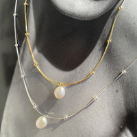 Vanna Freshwater Pearl Pendant Necklace (Silver)
					