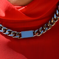 Amabel Modern Muse Gold Chain Necklace (Silver)