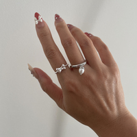 Artemi Artisan Pearl Drop Open Ring
					