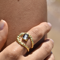 Eldora Artsy Wrap Open Ring (Gold Vermeil) 
					
