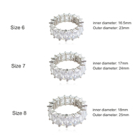 Arcene Luxury Inlaid Zircon Ring [Size: 6]