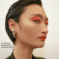 Adair Chunky C Hoop Earrings (Silver)