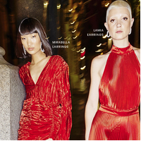 Mirabella Catwalk Diamante Statement Earrings (Silver)