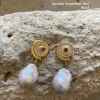 Aurelia 24K Baroque Pearl Drop Earrings (Imperfect No.1)