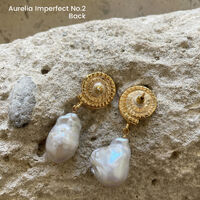 Aurelia 24K Baroque Pearl Drop Earrings (Imperfect No.2)