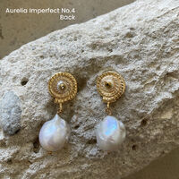 Aurelia 24K Baroque Pearl Drop Earrings (Imperfect No.4)
