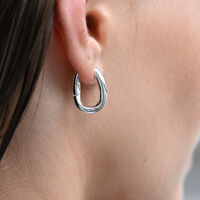 Enoa Fine Twist Huggie Earrings (Silver)