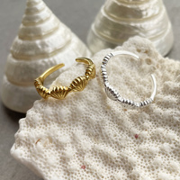 Esmarie Earrings & Tresor Open Ring Gift Set (Silver)
					