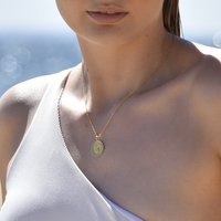 She Is Capricorn Artisan 24K Gold Zodiac Pendant Necklace
					