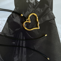 Mason Sculptured Heart Pendant Necklace (Gold)
					