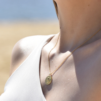 She Is Virgo Artisan 24K Gold Zodiac Pendant Necklace
					