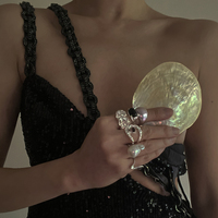 Ezra Sculpture Open Ring - Silver
					