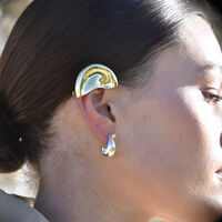 Leona Artsy Silver Bowl Earrings