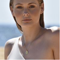 She Is Capricorn Artisan 24K Gold Zodiac Pendant Necklace
					