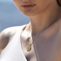 She Is Taurus Artisan 24K Gold Zodiac Pendant Necklace
					